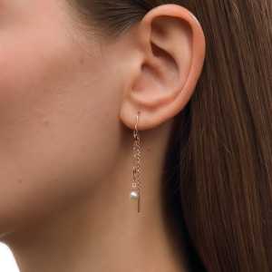 Серьги из золота с жемчугом