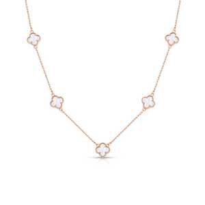 Золотое шейное украшение с перламутром природным