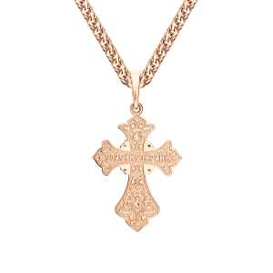 Золотой крестик с бриллиантами природными