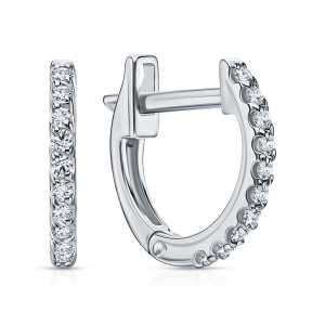 Золотые серьги с бриллиантами природными