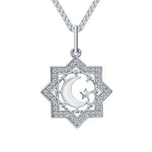 Серебряная подвеска с фианитами