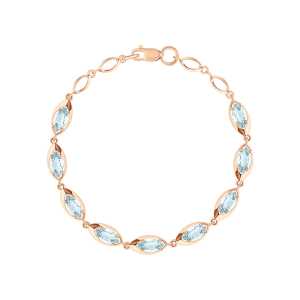 Золотой браслет с топазами природными