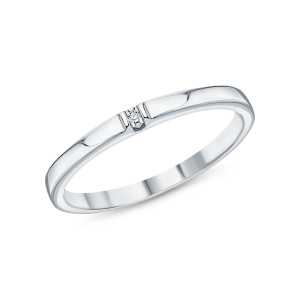 Серебряное кольцо с бриллиантами природными