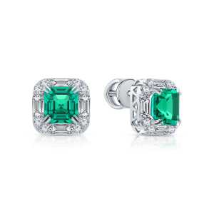 Серьги из белого золота Cold Diamonds с изумрудами