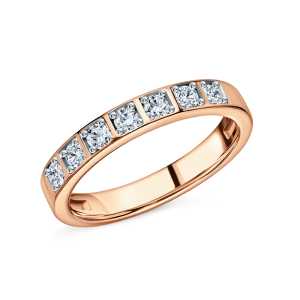 Золотое кольцо с бриллиантами природными